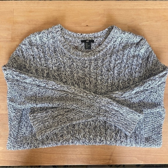 Marled Cable Knit Crewneck Sweater - Picture 1 of 7